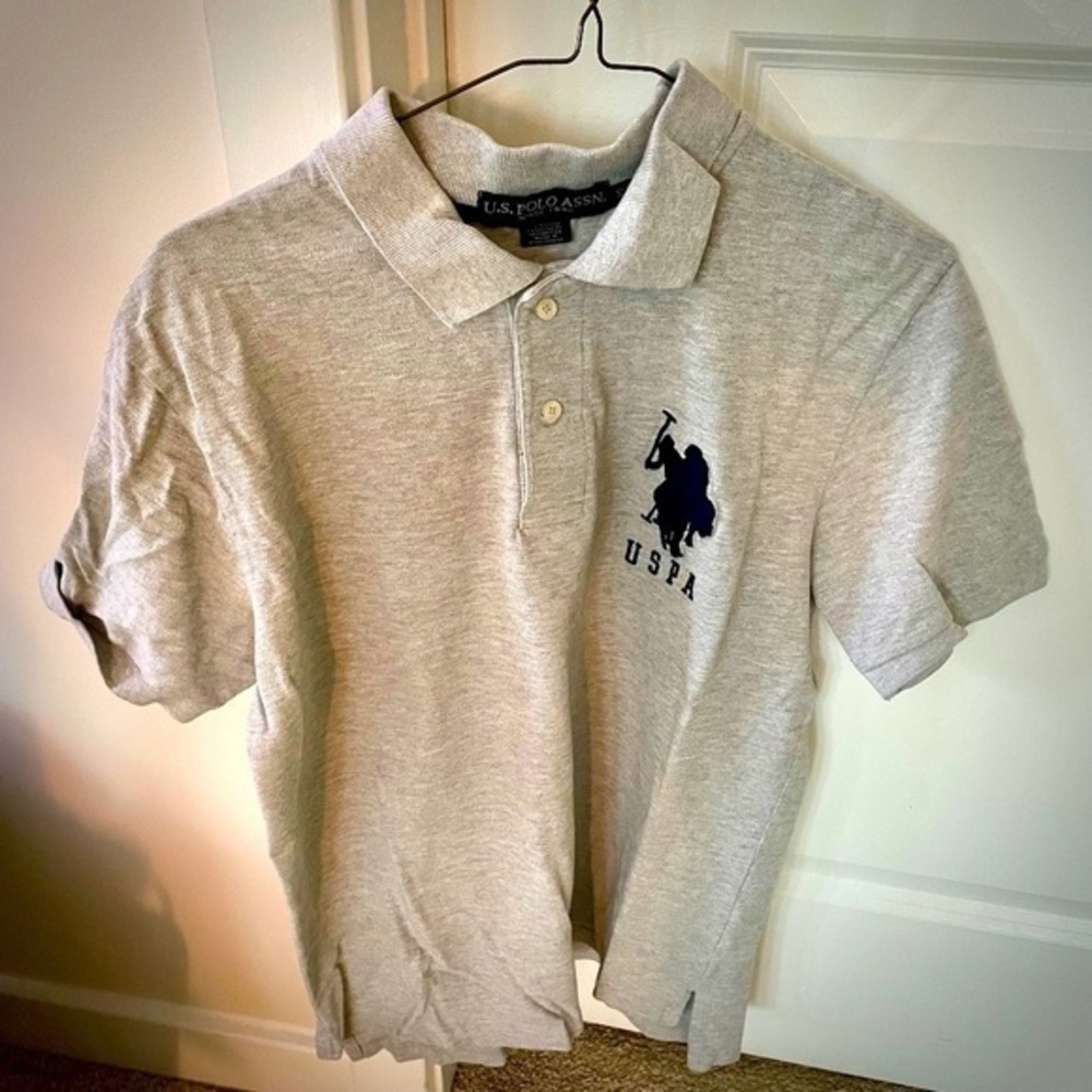 US Polo Assn. Gray polo golf shirt (S)​​